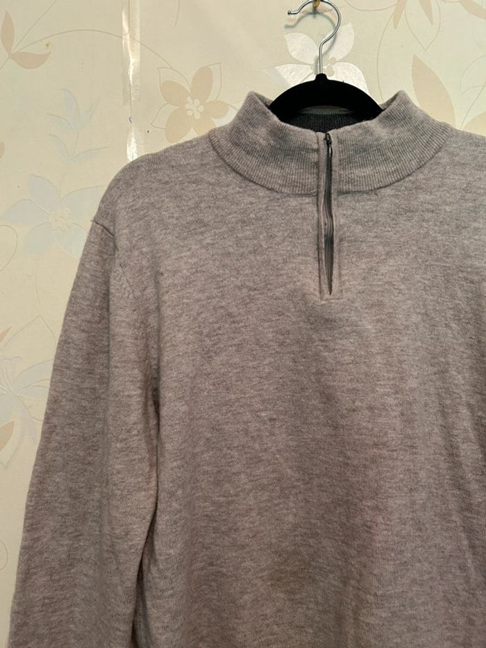 Pull beige col montant taille L - photo numéro 2