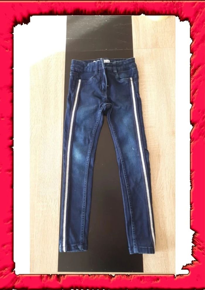 Jeans skinny taille ajustable 7 ans effet usé
