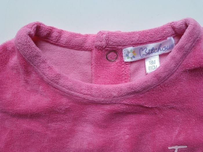 Pyjama en velours une pièce fille 18 mois Kitchoun - photo numéro 3