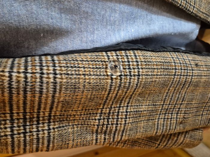 Manteau long femme à carreaux taille L - photo numéro 7