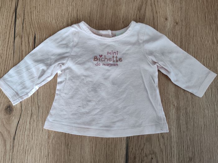 Lot de 2 tee shirts manche longue bébé fille 3 mois - photo numéro 3