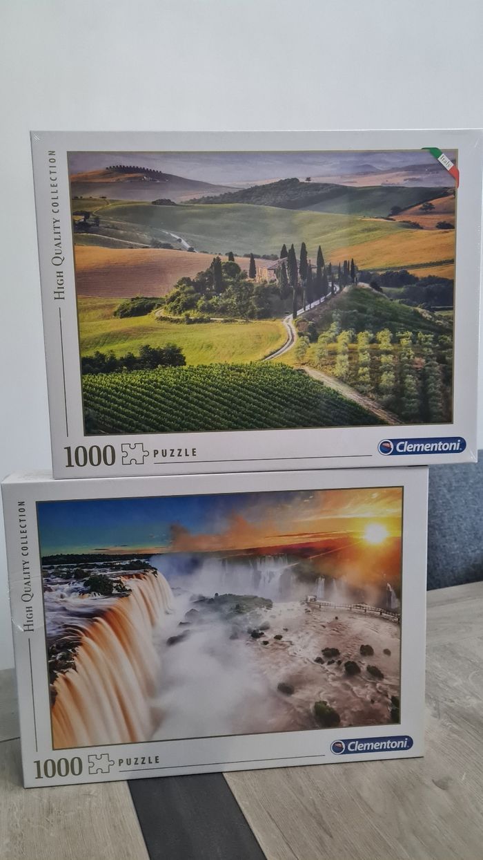 Lot de 2 Puzzles CLEMENTONI 1000 Pièces Neuf.