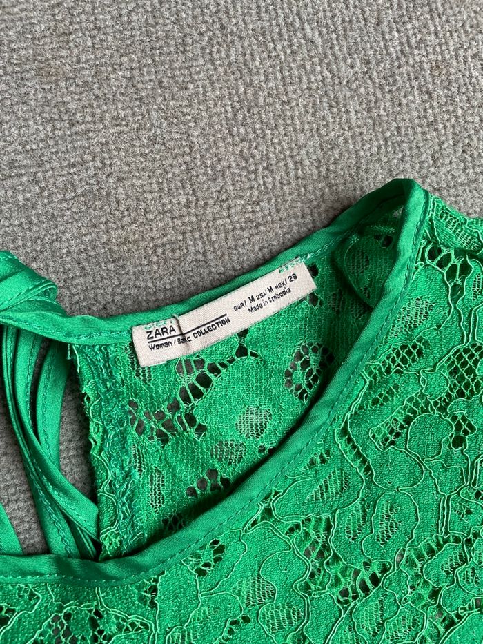 Ensemble dentelle vert Zara - photo numéro 3