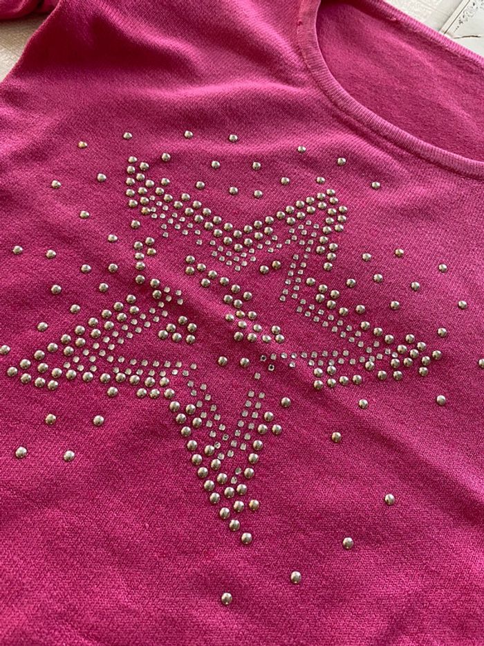 Pull rose étoilé - photo numéro 2