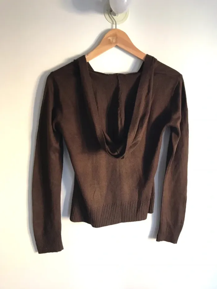 Sweat léger à capuche marron foncé 14 ans - photo numéro 6