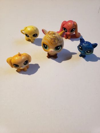 Lot de 5 Petshops dont 4 pailletés
