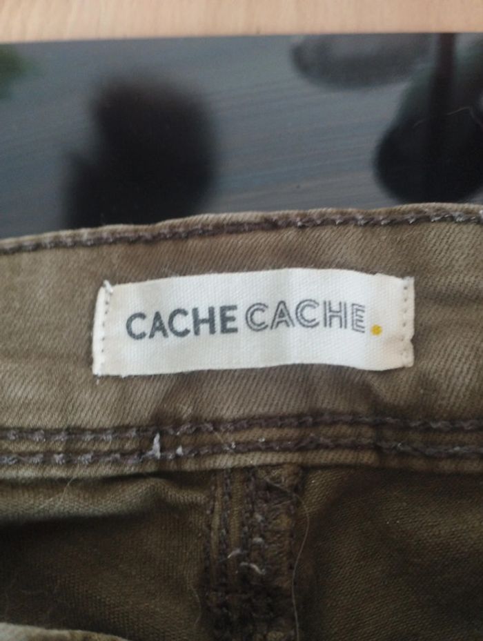Jeans slim femme taille 38 Kaki cache cache - photo numéro 2