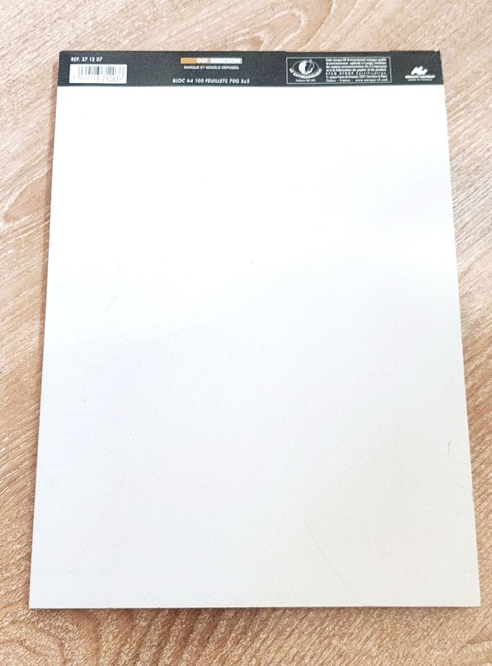 Bloc noté grand format petits carreaux neuf - photo numéro 3