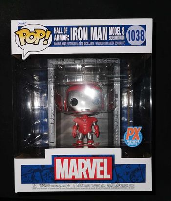 Figurine Funko Pop Deluxe / Hall of Armor Iron Man Model 8 Silver Centurion N°1038 / Marvel / PX Exc