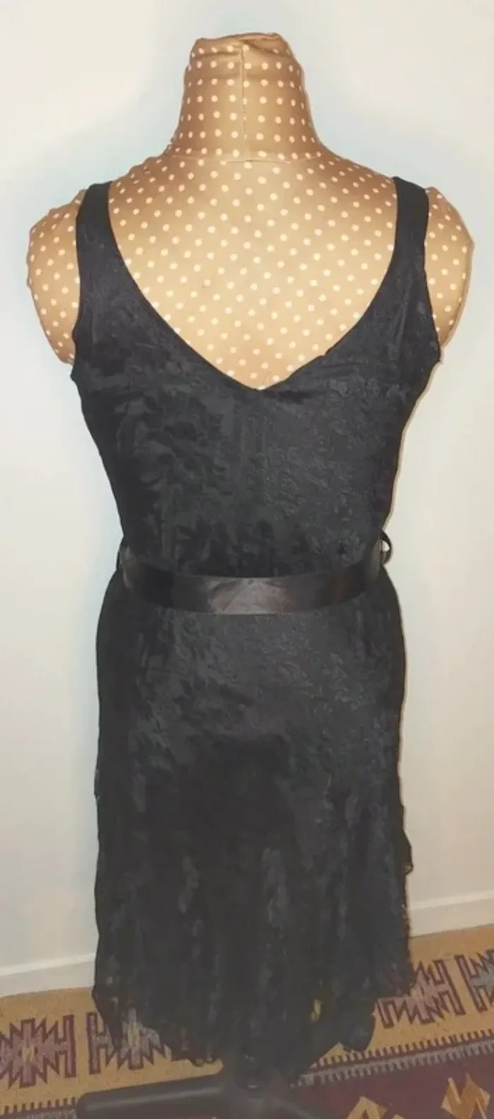 Robe dentelle noire femme, taille S - photo numéro 9