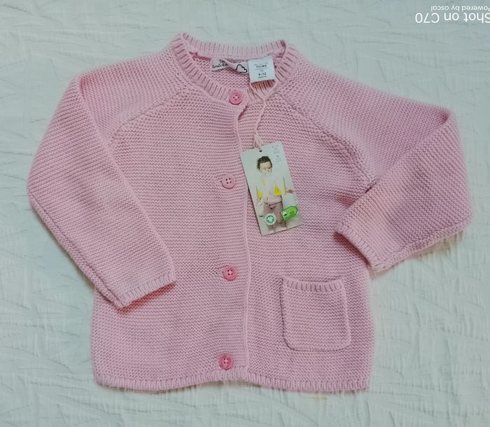 Pocopiano gilet rose coton Biologique