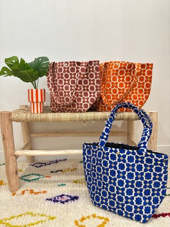 Sac à main en toile - motifs marocain