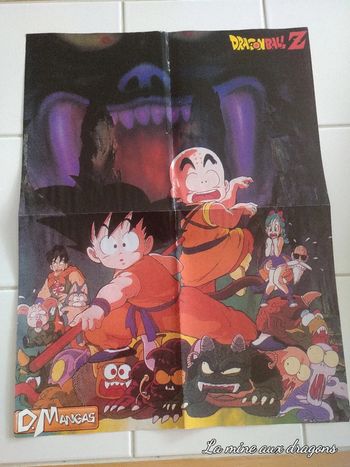 Grand Poster Dragon Ball Affiche Les indestructibles rare manga vintage