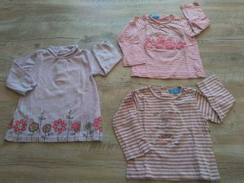 Lot t-shirts manches longues 12 mois