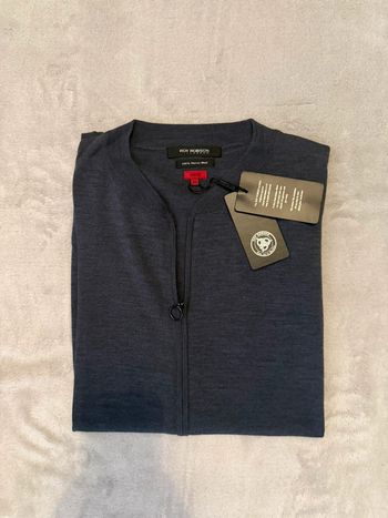 Roy Robson - Gilet à Zip en laine mérinos, Bleu Gris, taille 3XL