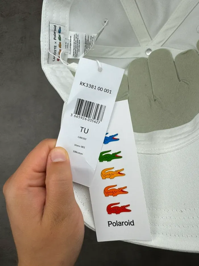Casquette Lacoste Polaroïd Blanche Neuve - photo numéro 7