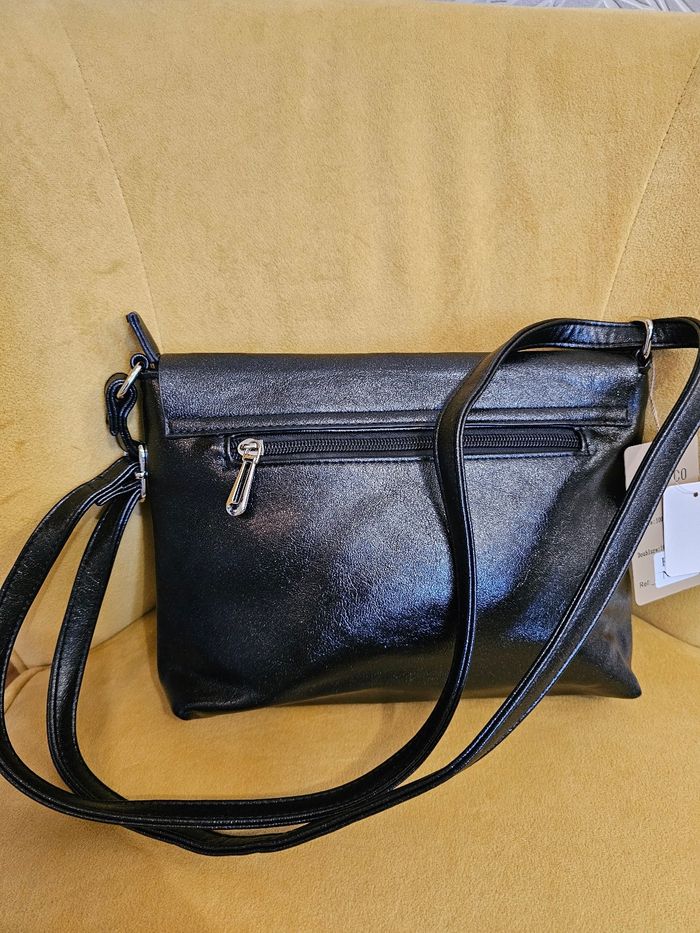 Sac a main neuf noir paillete flora et co - photo numéro 2