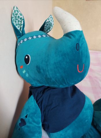 Peluche géante rhinocéros Marius neuve