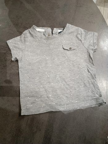 T shirt gris 12 mois