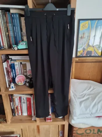 Pantalon  Zara noir élastiqué satin taille S