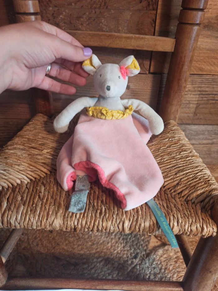 Doudou souris mademoiselle et ribambelle moulin roty tbe - photo numéro 3
