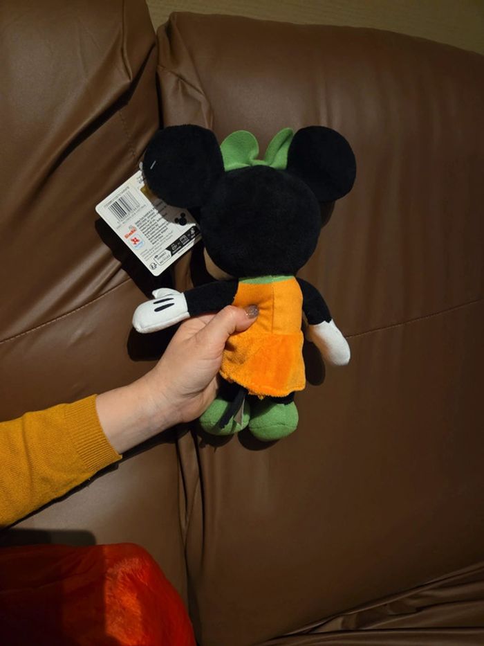 Peluche Minnie robe citrouille Disney neuf +-17 cm - photo numéro 2