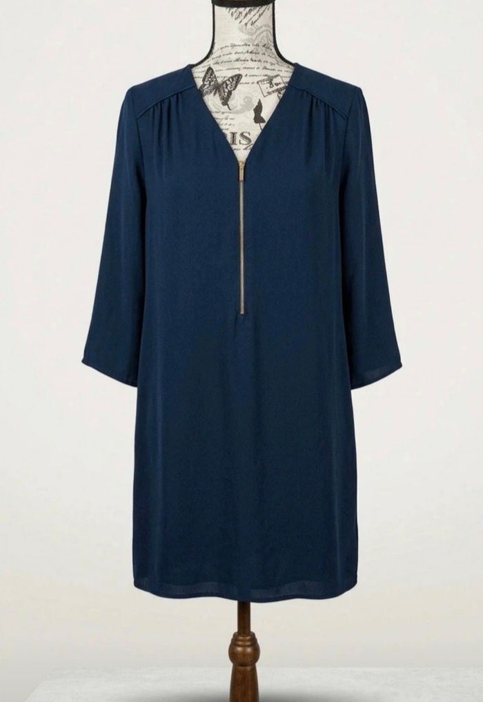 🌸Robe fluide marine Cache Cache – Taille 2 (M) – Très bon état🌸 - photo numéro 2