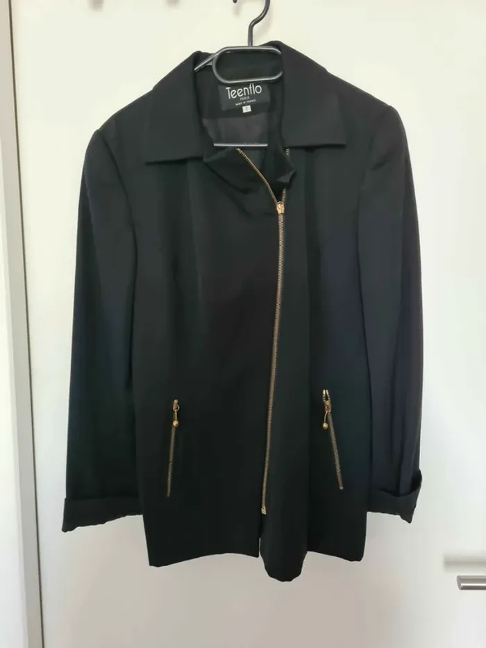 Veste asymétrique noir taille 40