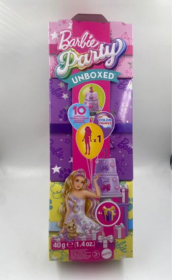 Barbie Cadeau Surprise Coffret poupée et Accessoires Nœuds d’Anniversaire