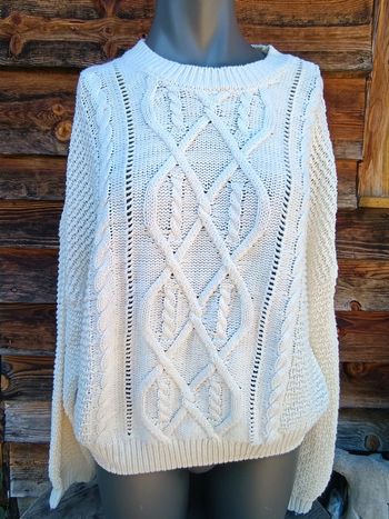 Pull mailles blanc H&M taille M