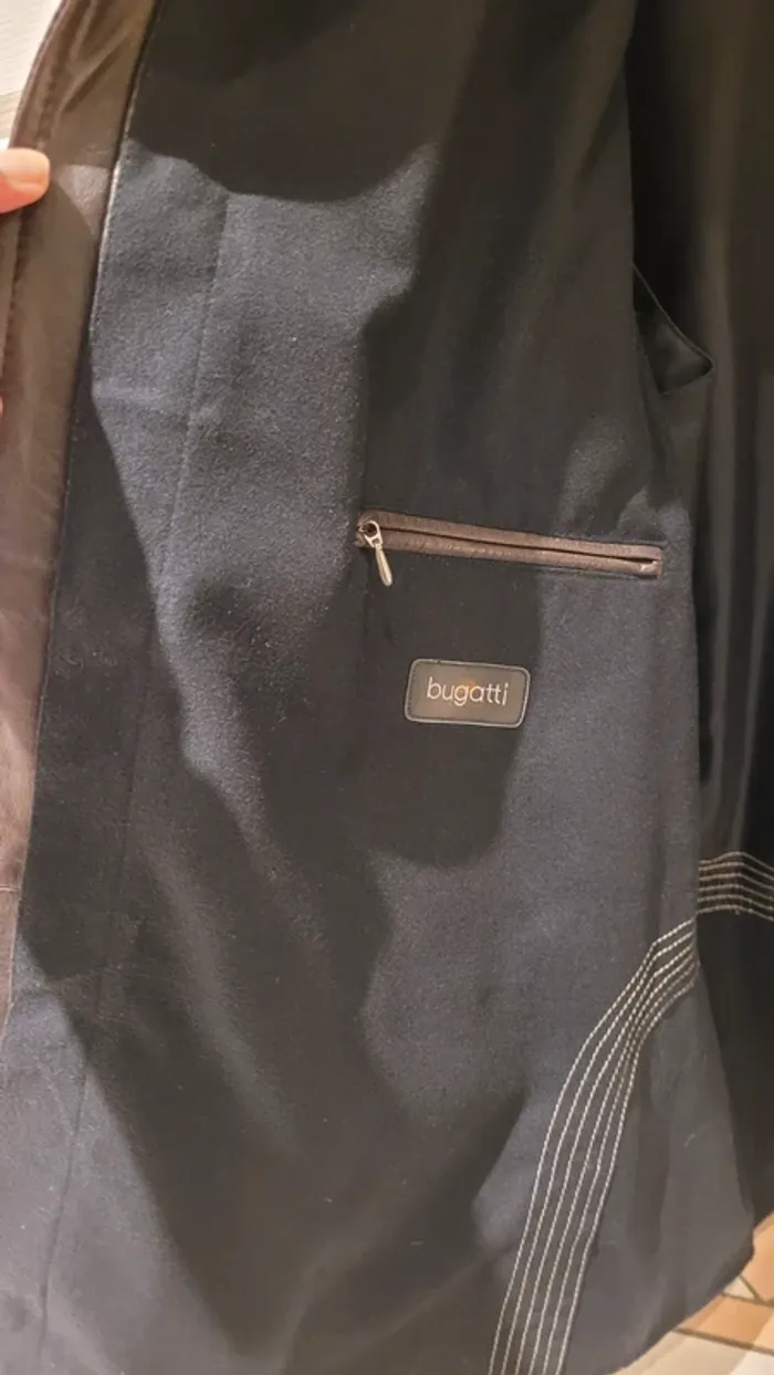 Manteau cuir marron doublure amovible - photo numéro 3