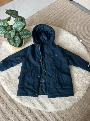 Parka bleu marine à capuche