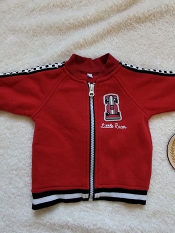 Veste rouge,garçon, "Little racer" 6 mois 👣