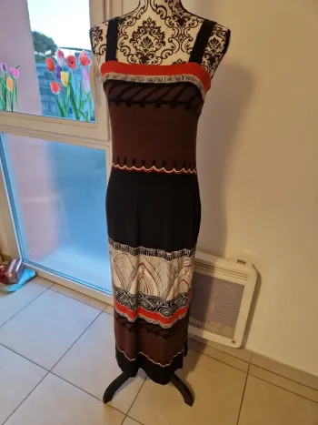 Robe longue viscose taille L 40 42