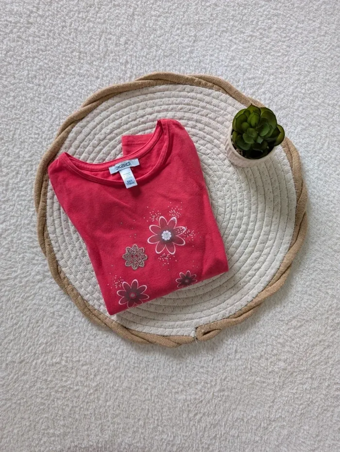 🌺T-shirt fleuri Okaïdi – 6 ans