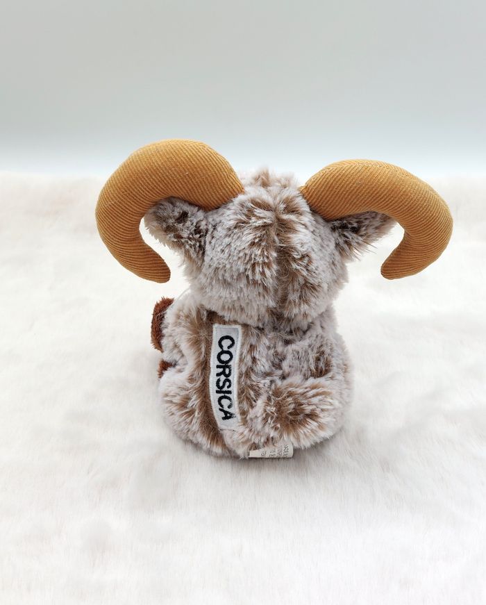 Corsica peluche doudou mini bouquetin marron chiné blanc entre ciel et mer Corse - photo numéro 3