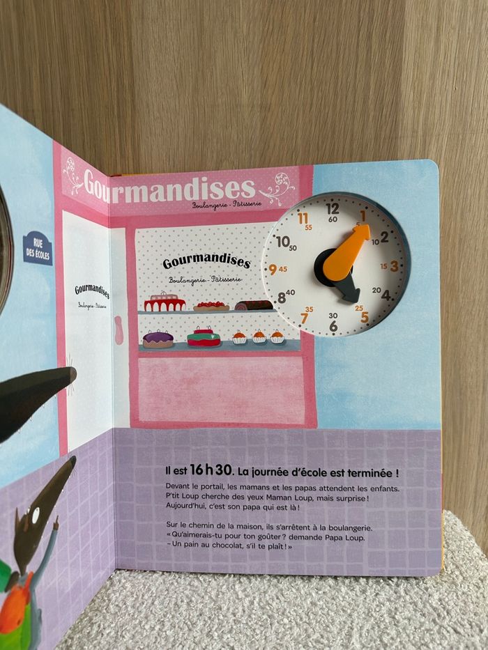 Livre apprends à lire l’heure avec p’tit loup - photo numéro 3