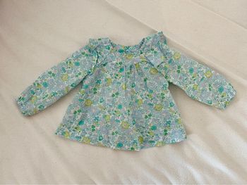 Blouse liberty Jacadi 12 mois bleu