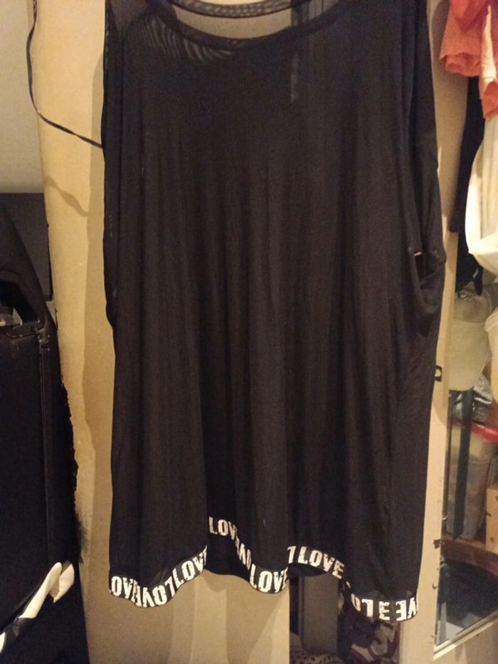 Robe de plage transparente noir - photo numéro 5