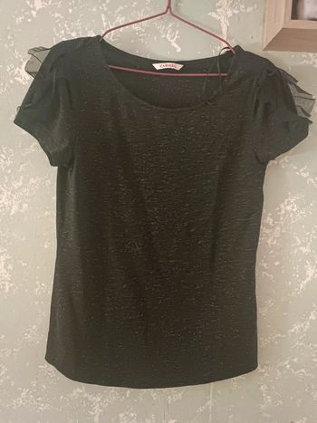 Haut noir pailleté camaïeu taille M