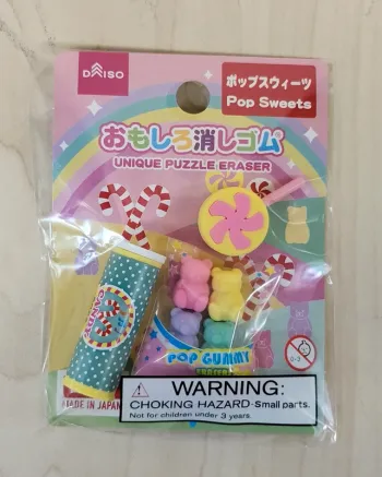 Gommes Daiso "Omoshiro keshigomu" : Pop sweet