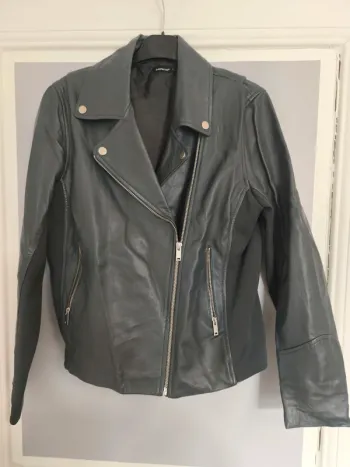Veste perfecto similicuir gris foncé In Extenso - Taille L