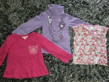 Lot de 3 hauts fille 4/5 ans très bon etat
