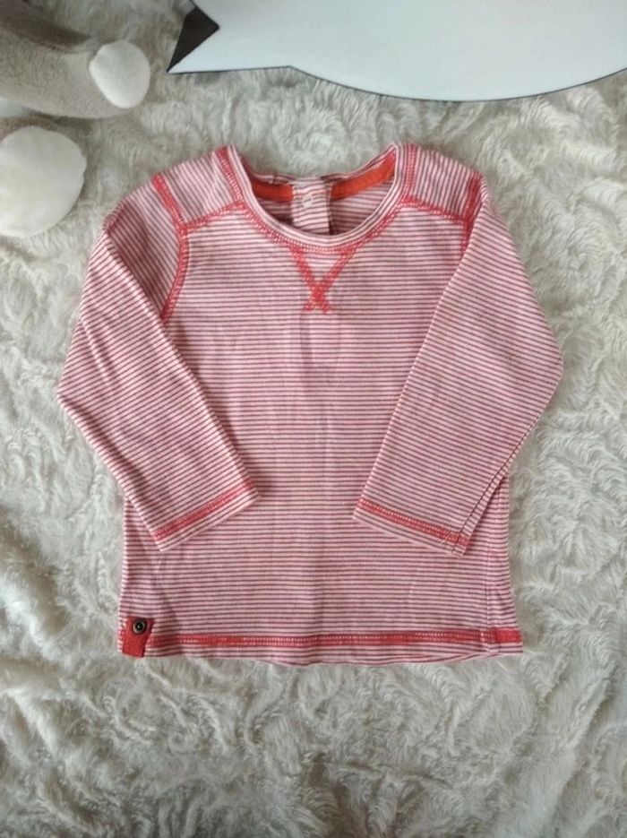 Tee shirt manches longues Garçon 12 mois Vertbaudet 100% coton - photo numéro 2