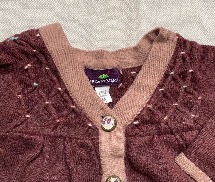 Gilet Sergent Major 6 mois aubergine (av laine) - photo numéro 4