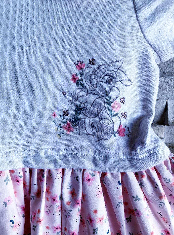 DISNEY - NEW - ENSEMBLE 2P BÉBÉ FILLE MOTIF PANPAN LE LAPIN & FANTAISIES DIVERSES 3/6M - photo numéro 8
