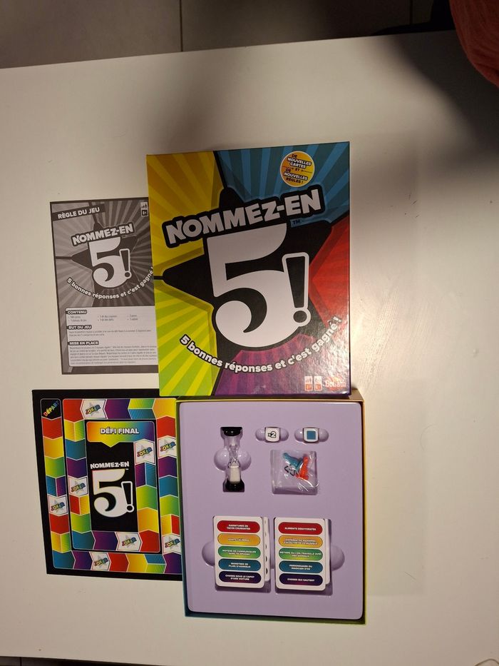 Jeu de société " nommez en 5 " - photo numéro 2