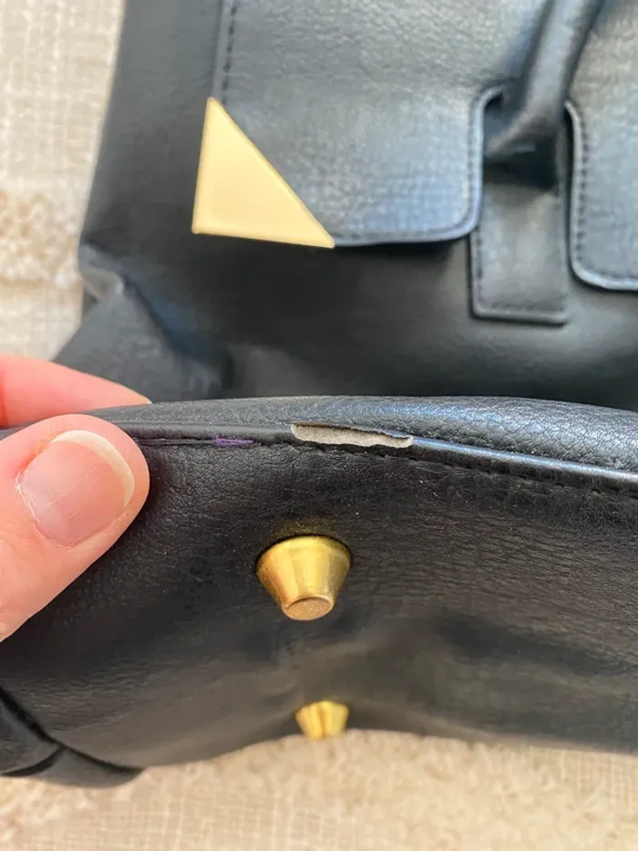 Grand sac noir et doré pieces - photo numéro 6