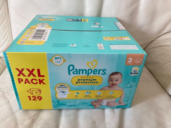 Pack XXL 129 Couches Pampers Premium protection taille 3 (6-10 kg) - photo numéro 2