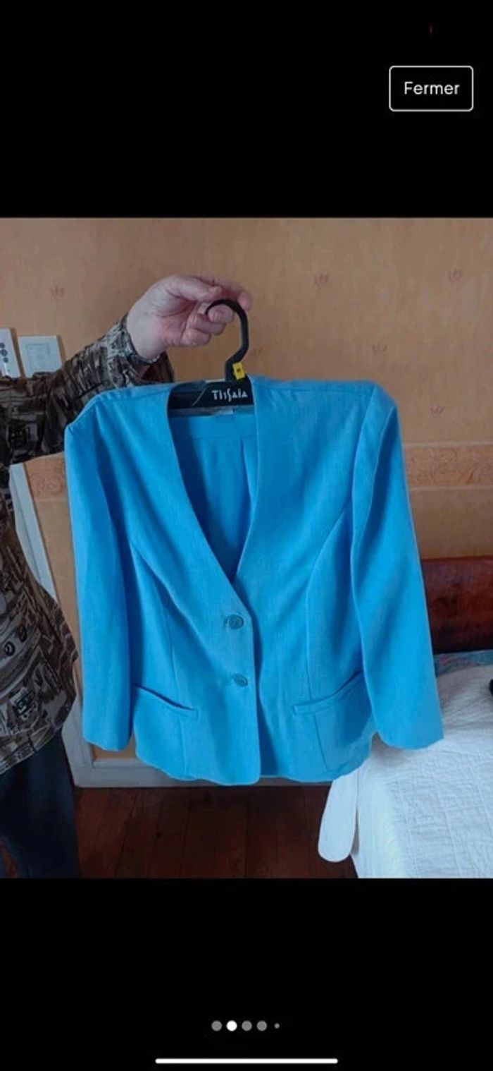 Ensemble de tailleur chic pour cérémonie femme taille 46 en excellent état - photo numéro 2